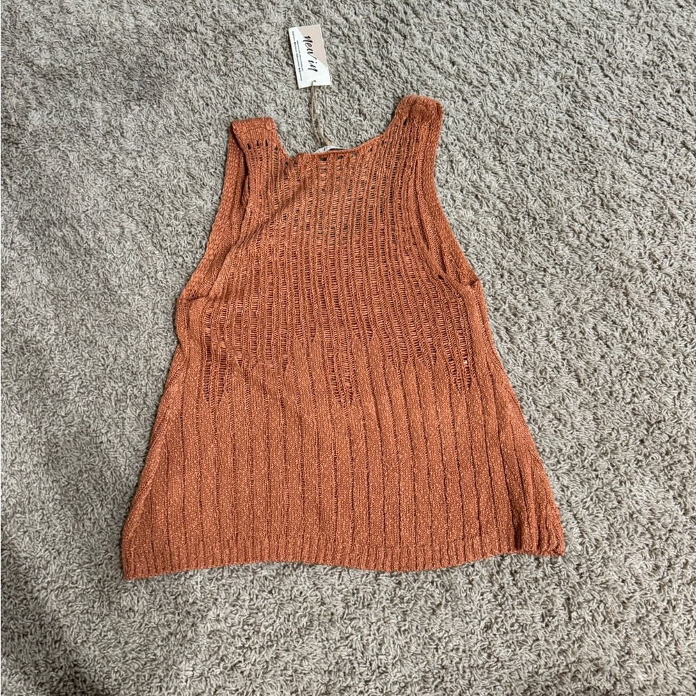 Rust Knit Tank Top - Picture 3 of 3